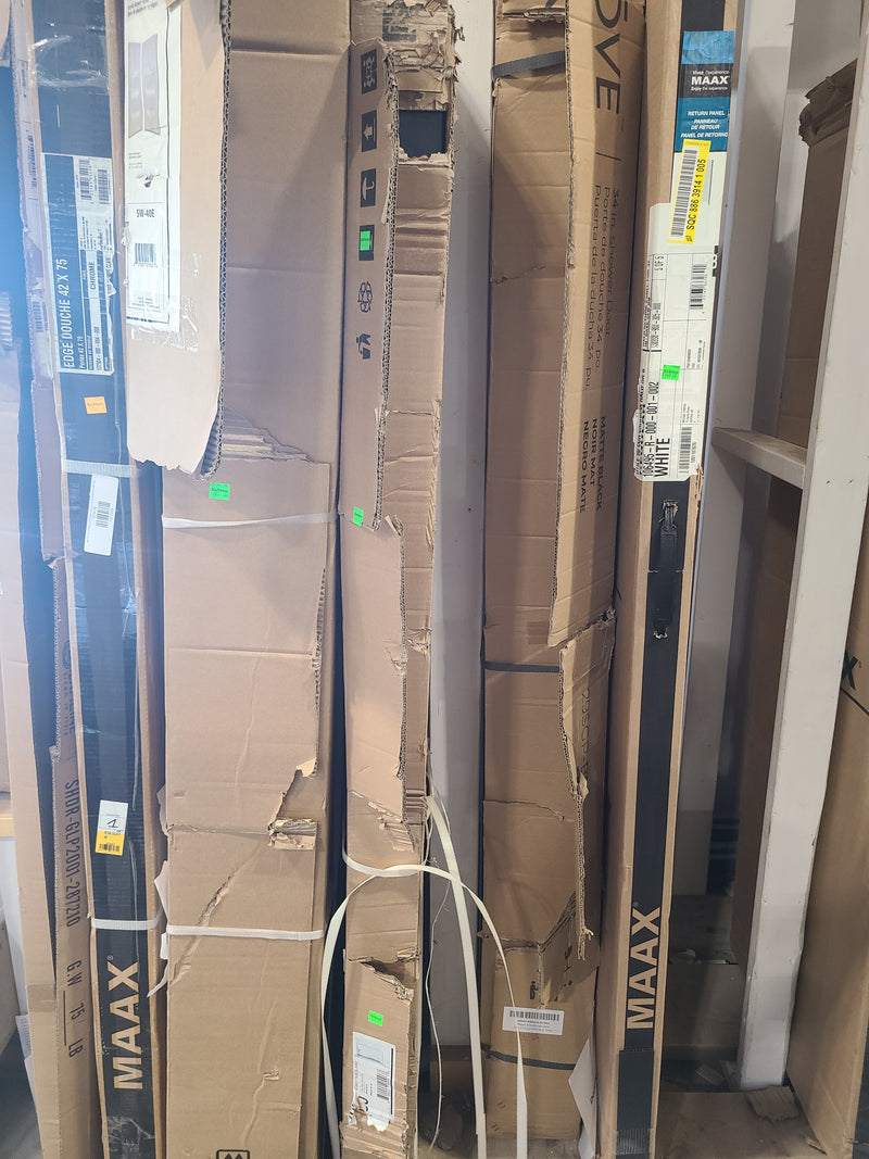 Vigo Matte Black Clear Glass Shower Screen Door