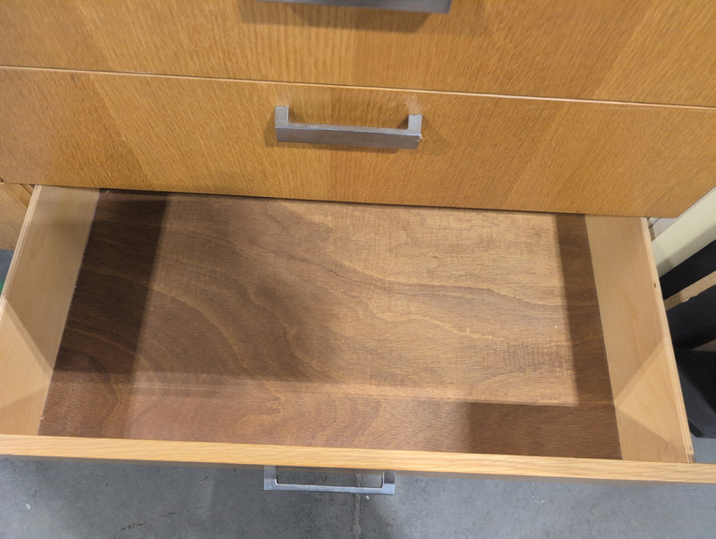 Wide Fancy Light Colored 6 Drawer Dresser