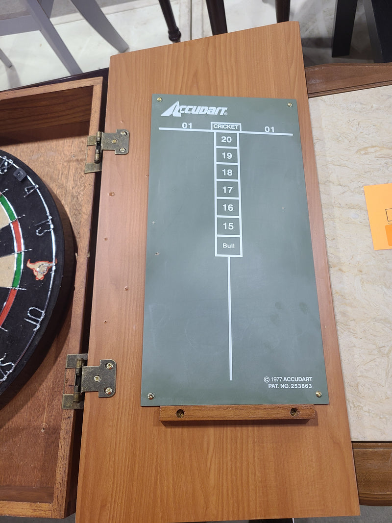 Accudart Wooden Dartboard Cabinet Set with Bristle Board & Darts