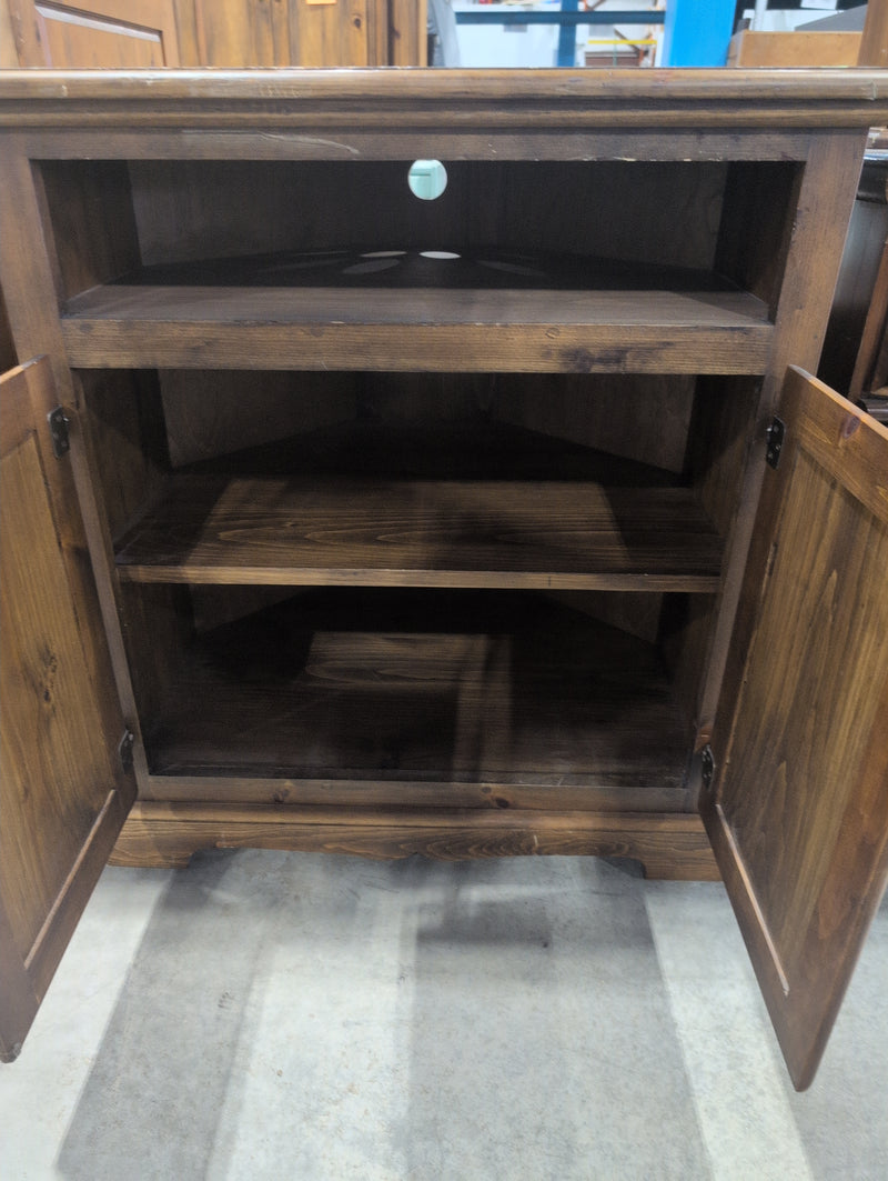 Wooden Corner TV Stand with Storage