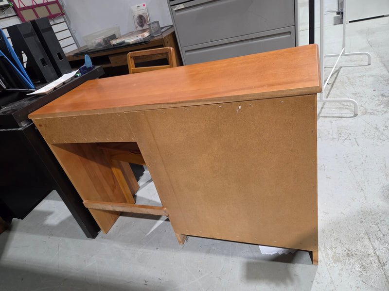 Vintage Solid Wood Student Desk With Chair