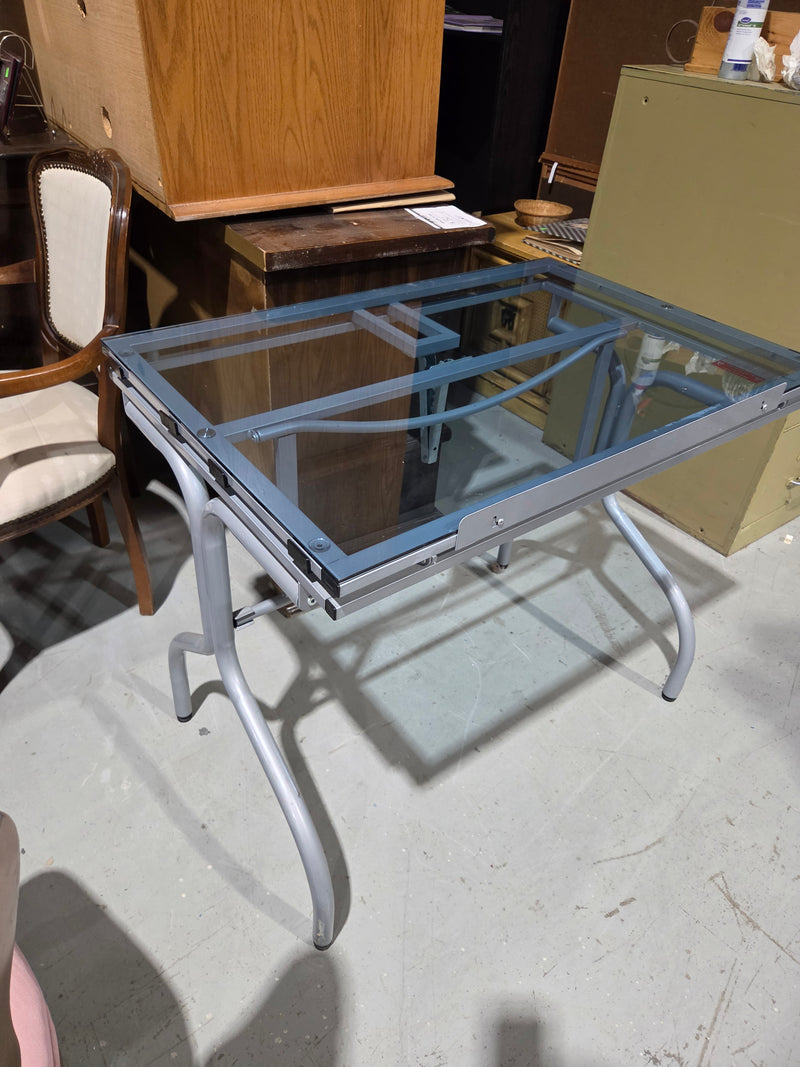 Studio Designs Glass Top Drafting Table