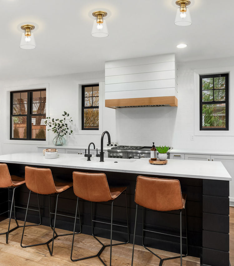 Z-Lite Ammora Collection Flush Mount with Brass Finish
