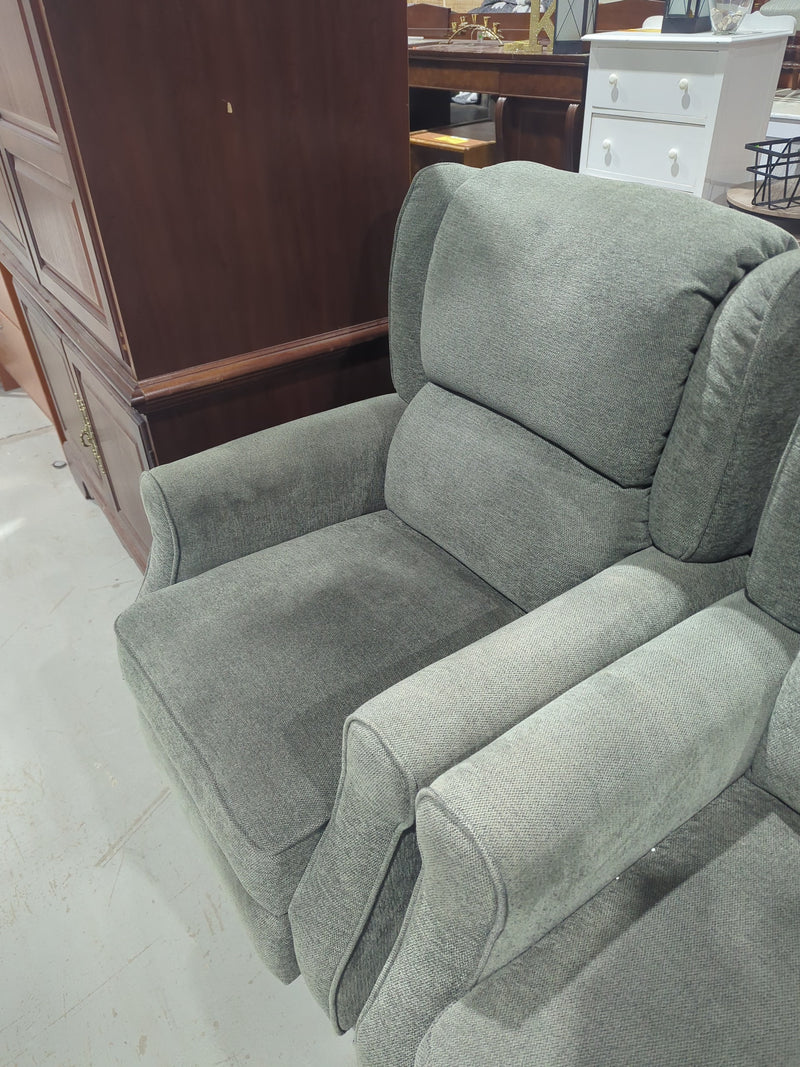 Green Fabric Reclining Armchair