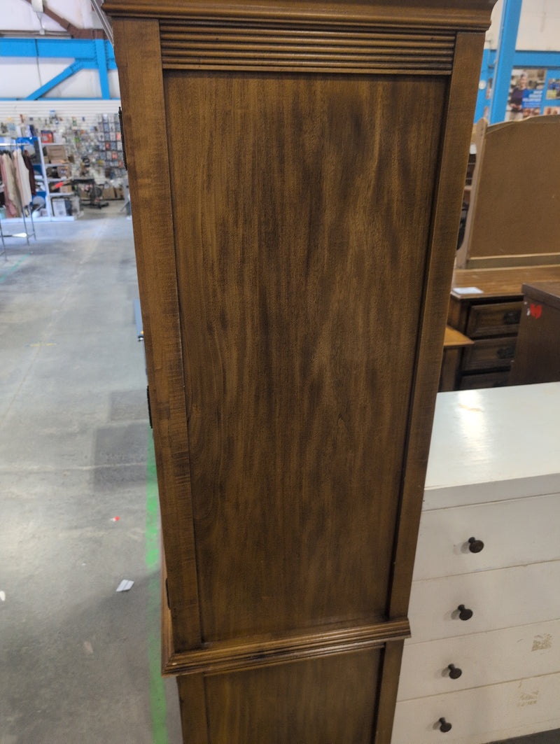 Light Brown Wardrobe with Floral Designs