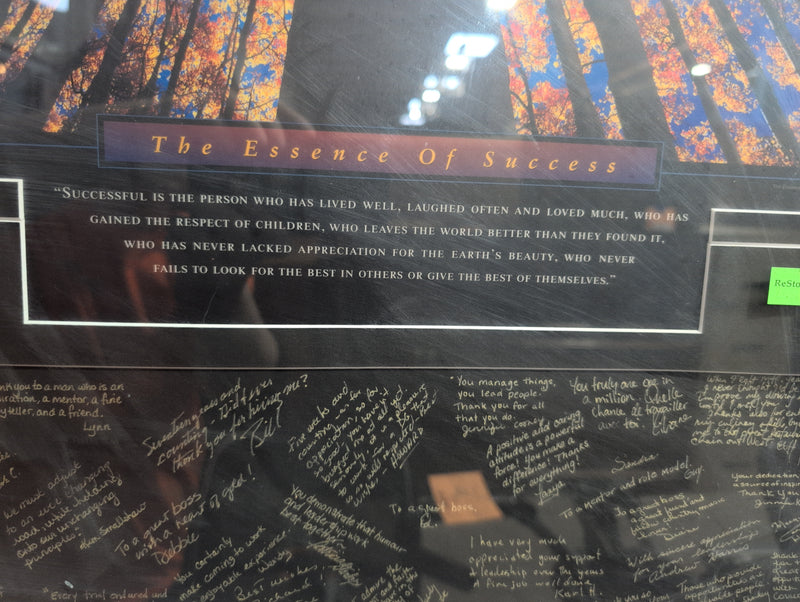 Essence of Success Painting with Quote and Signatures with Messages