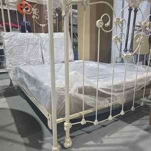 Cream Antique Brass Bedframe
