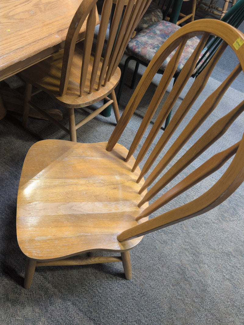 Light Brown Wooden Dining Table with 4 Matching Chairs