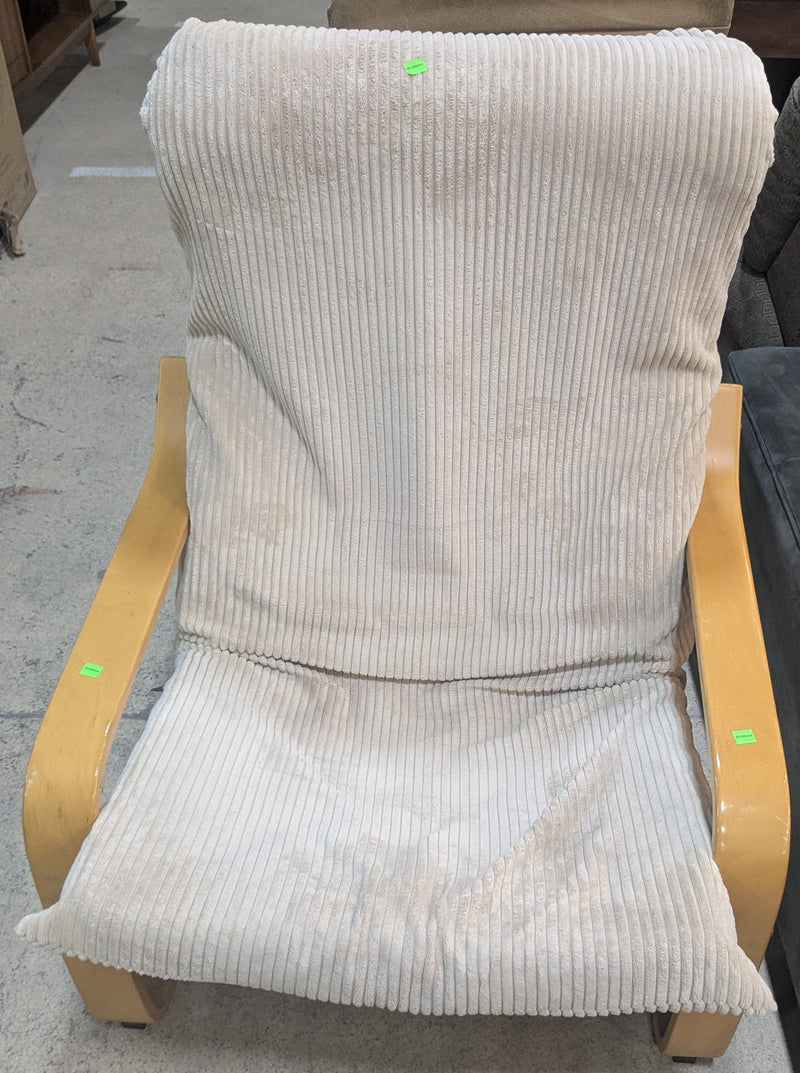 Modern Beige and Grey Armchair with Cushion