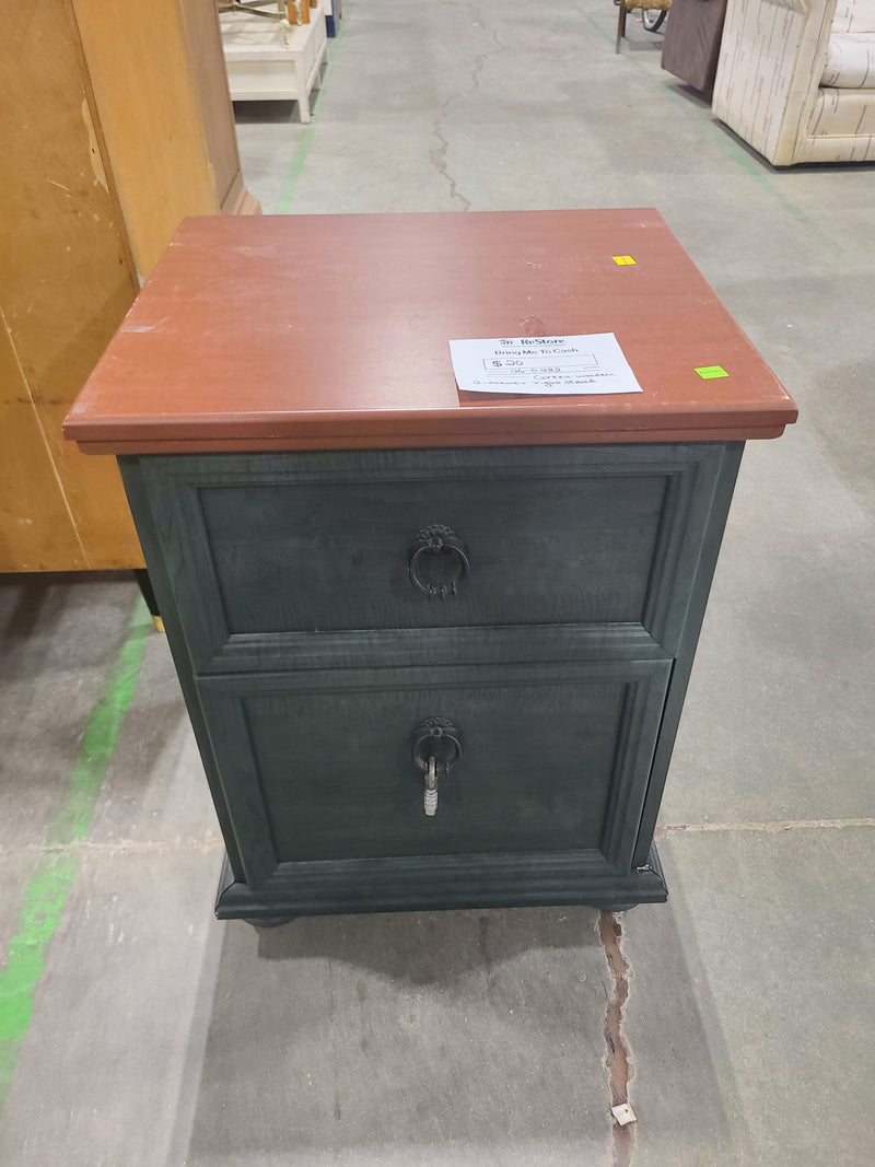 South Shore Two-Tone 1-Drawer 1-Door Accent Table / Nightstand