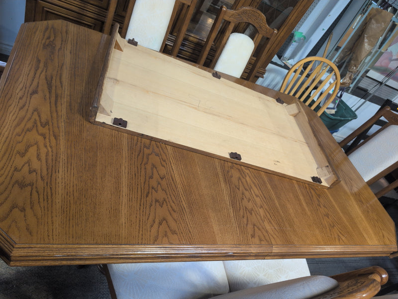 Wooden Dining Table with 6 Matching Chairs
