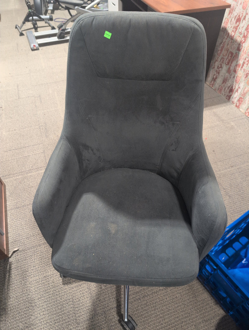 Upholstered Office Chair with Adjustable Height and Swivel Capability