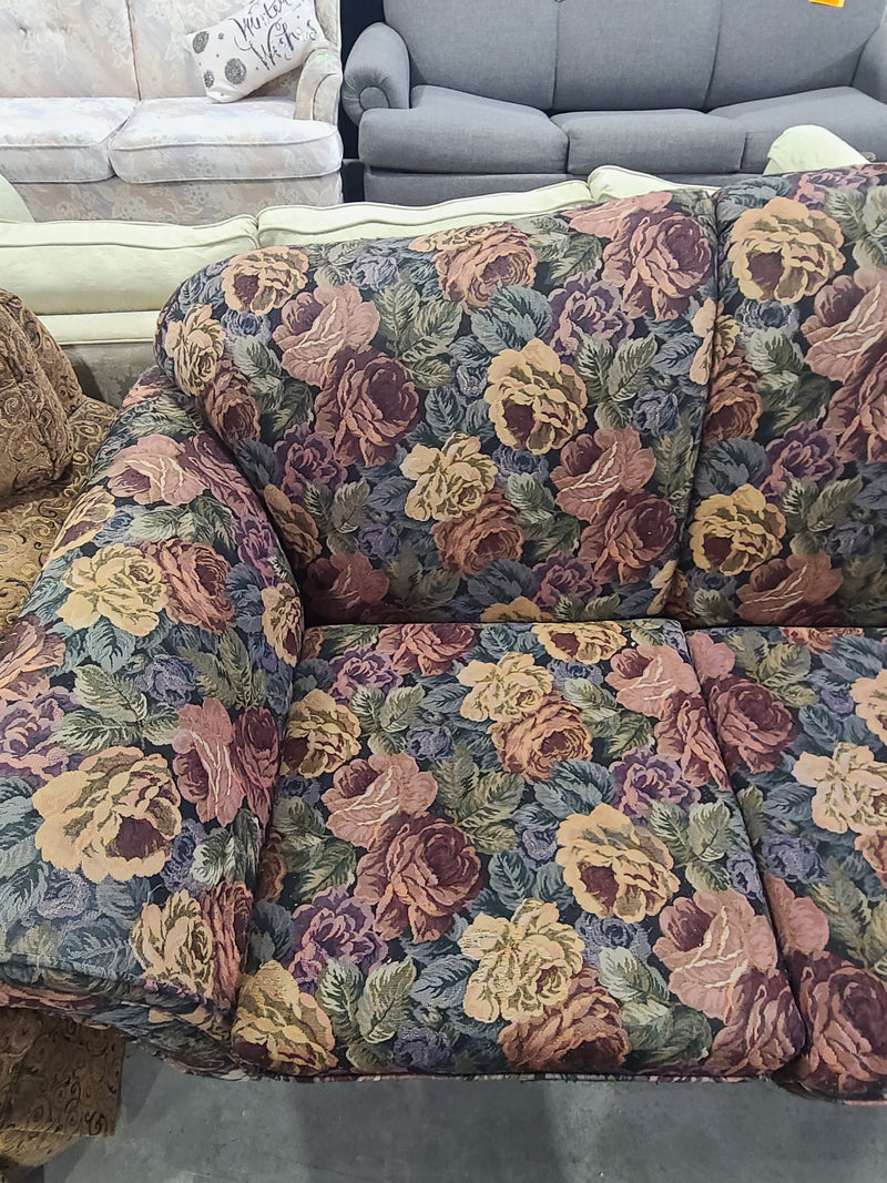 Vintage Tapestry Sofa Bed in Rich Floral Bloom