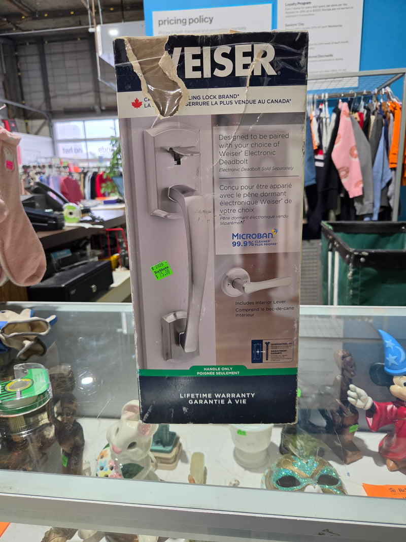Weiser Prescott Satin Nickel Exterior Door Handleset