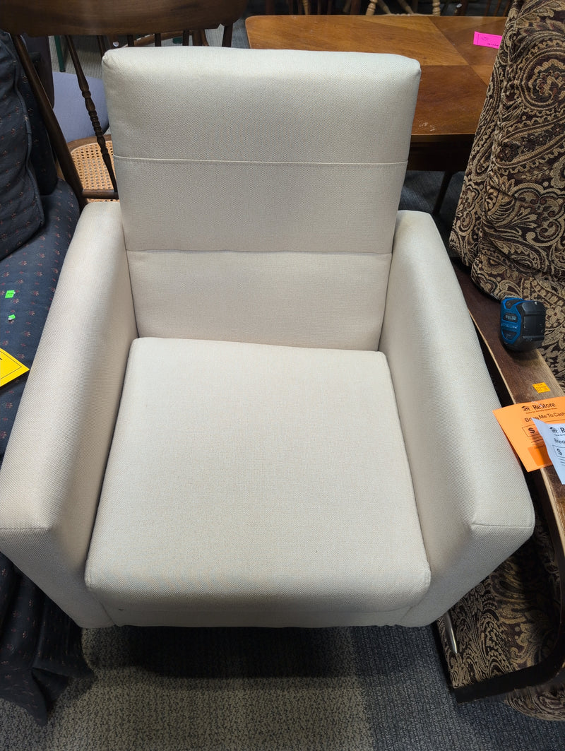 Firm White Armchair