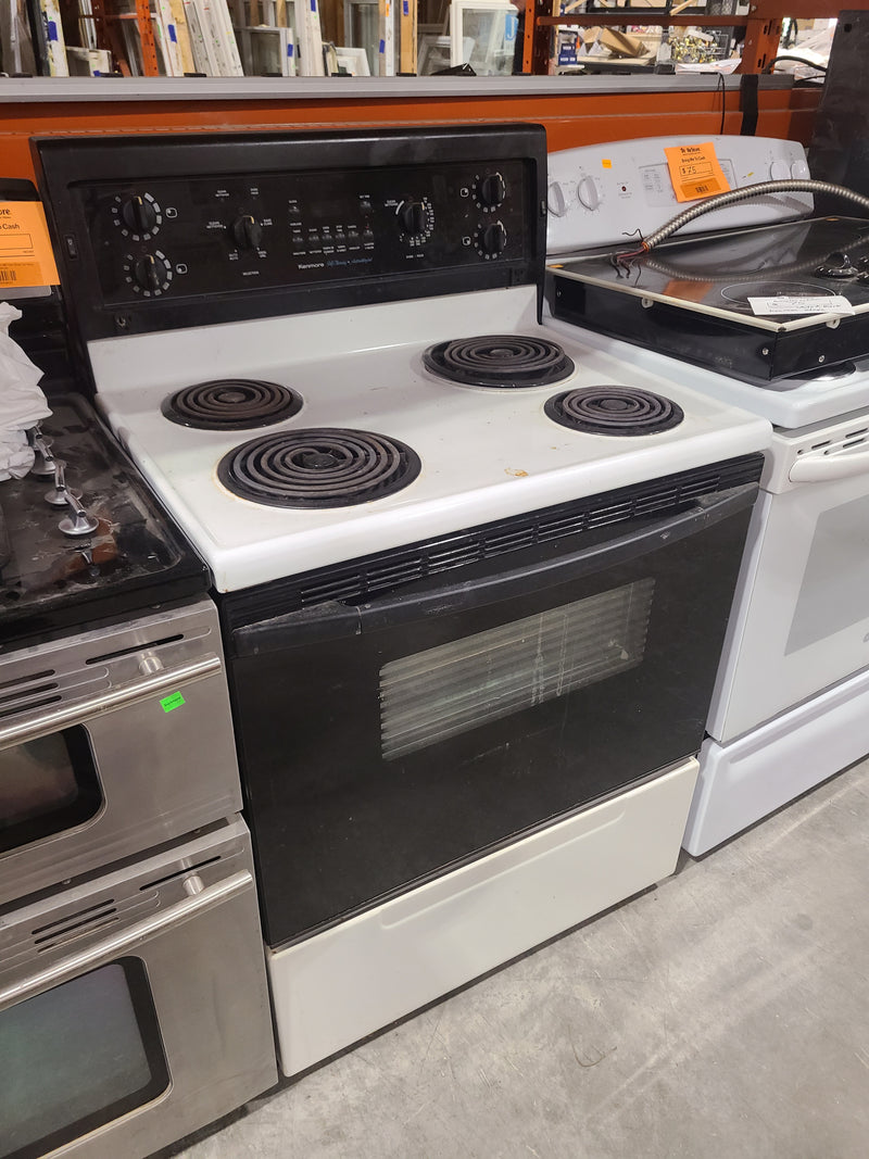 Kenmore 30-Inch Electric Coil Top Range in White