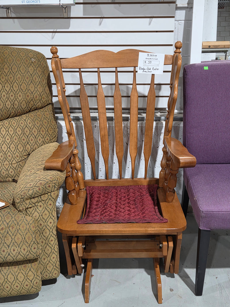 Wooden Glider Rocker Armchair