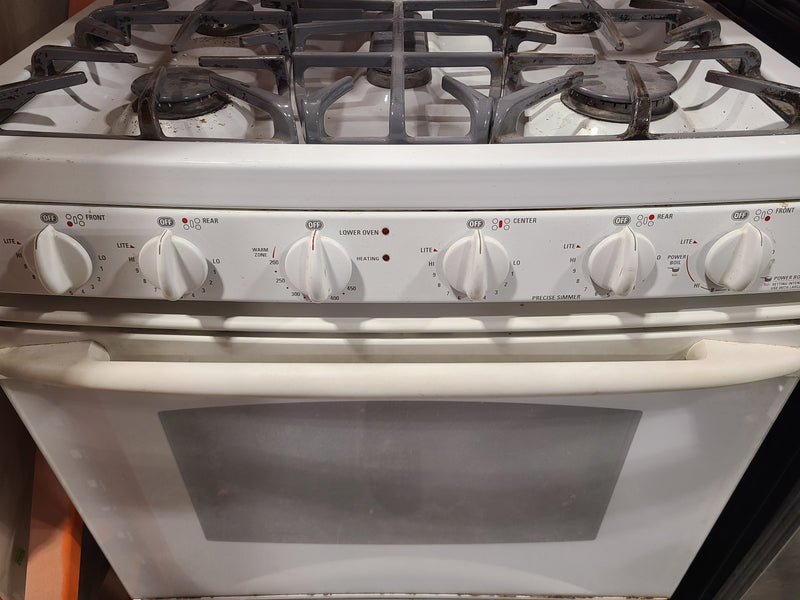 GE Profile Freestanding Dual Fuel Convection Stove in White
