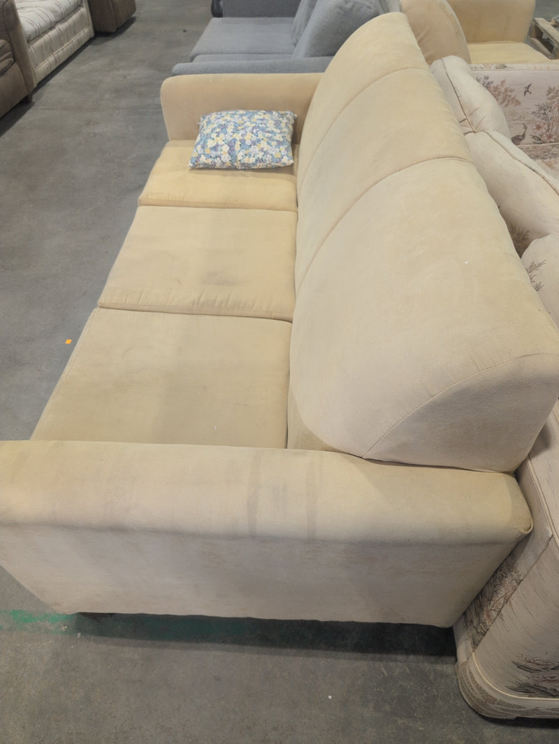 Yellow 3 Seater Sofa with Small Pillow