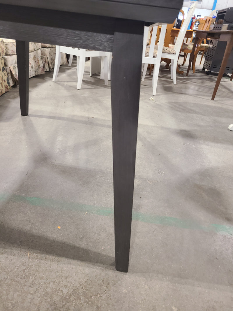 Modern Charcoal Grey Chevron Wood Dining Table