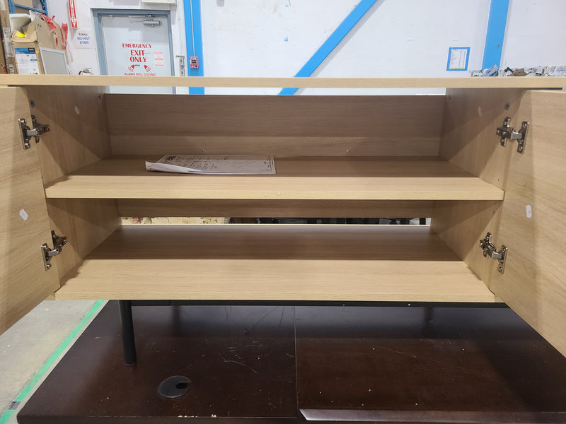 Excellent Condition Modern Light Oak 4-Door Sideboard / Credenza