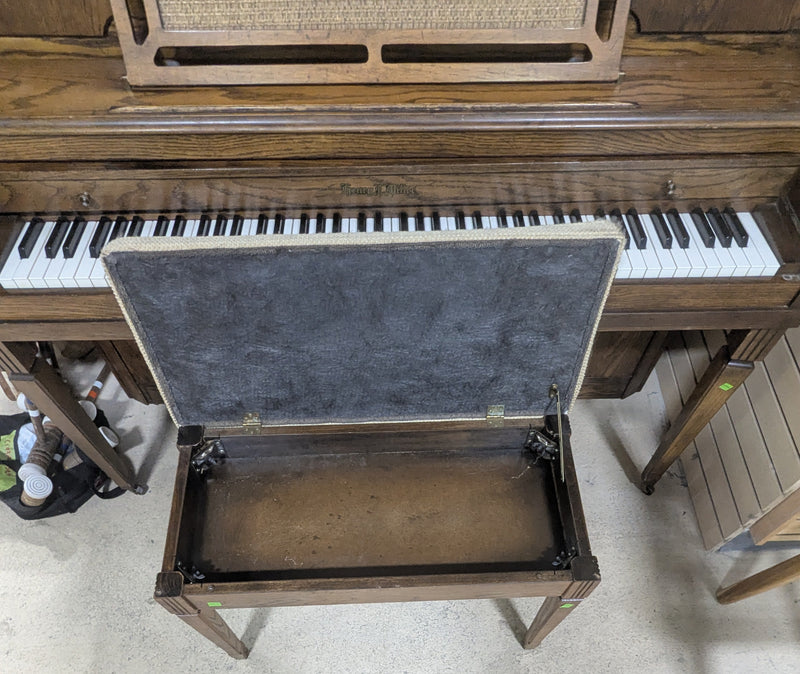 Henry F. Miller Upright Wooden Piano and Bench