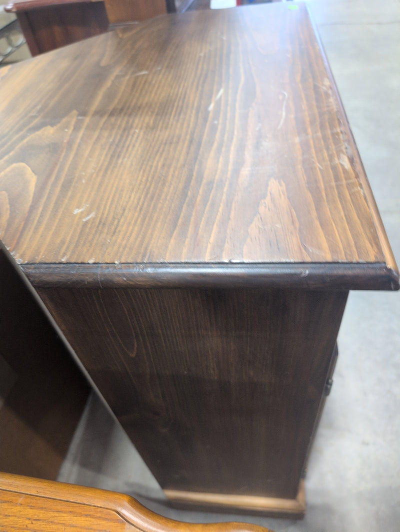 Wooden Corner TV Stand with Storage