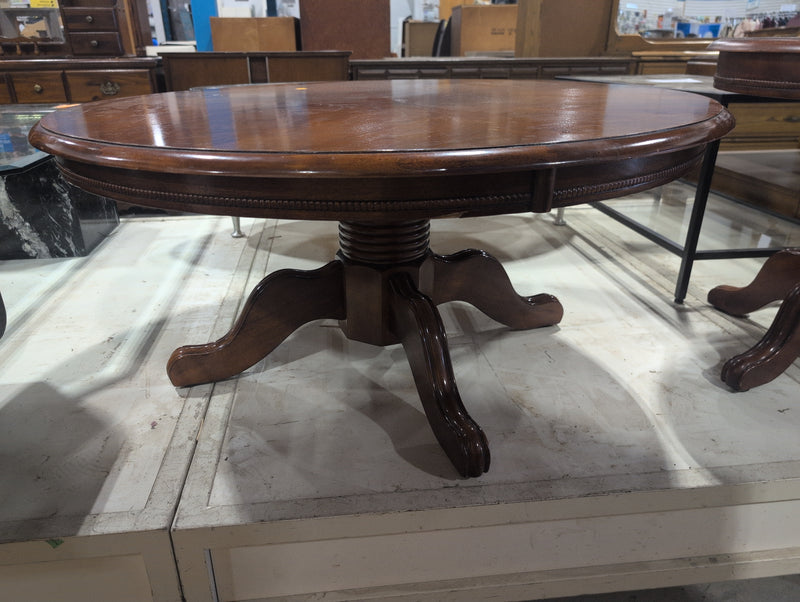 Round Reddish-Brown Coffee Table