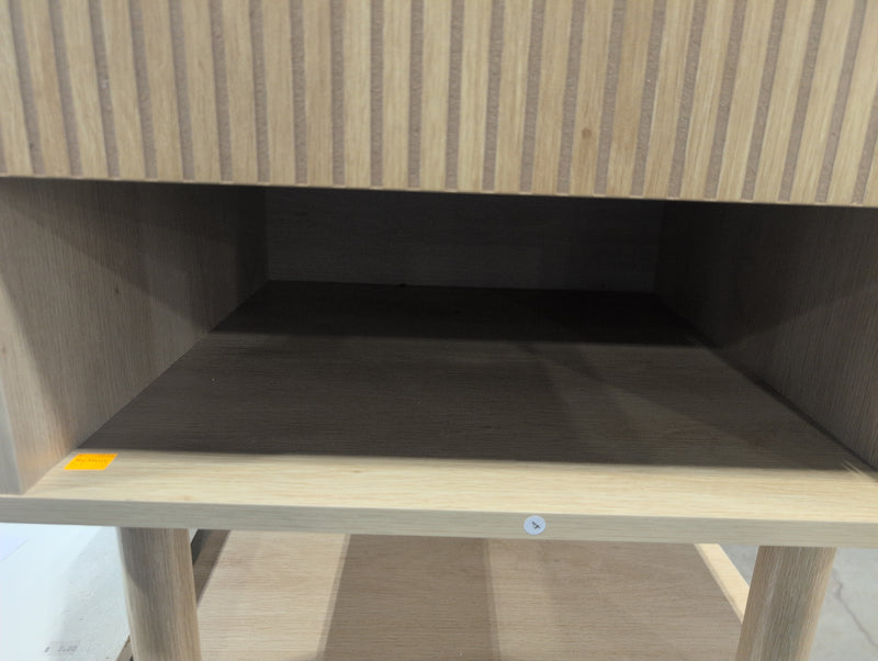 HOMCOM Bedside Table with Drawer and Open Shelf
