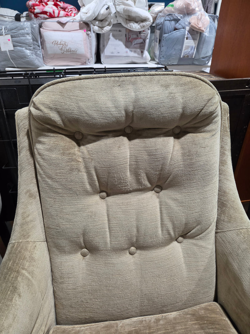 Vintage Muted Green Swivel Armchair