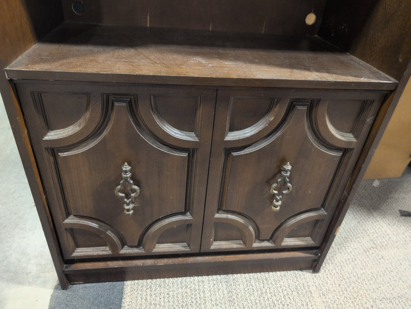 Bookcase with Lower Compartment and Holes