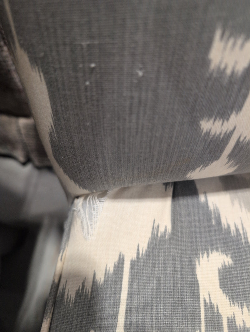 Grey and Taupe Slipper Chair