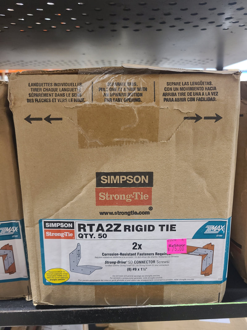 Simpson Strong-Tie RTA2Z Rigid Tie Connectors