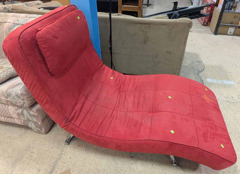 Modern Red Chaise Lounge