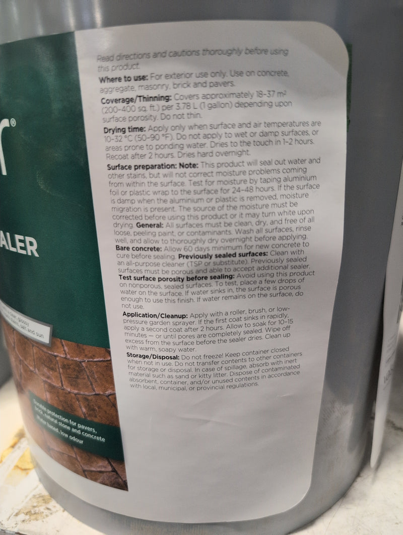Valspar Protective Sealer, Exterior only, Wet Look