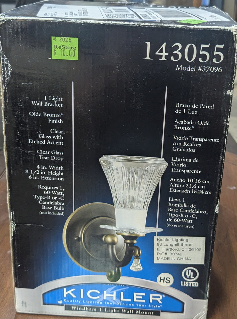 Kichler 1-Light Olde Bronze Wall Sconce