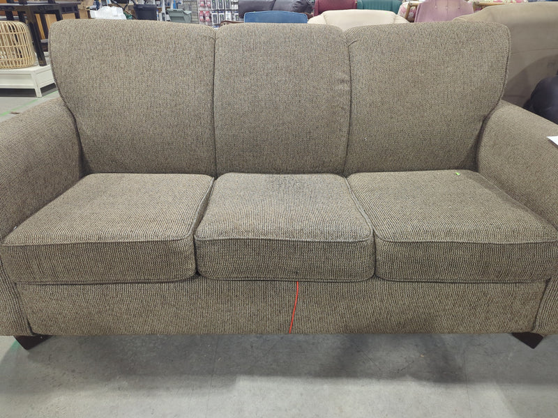 Brown Patterned 3-seater Sofabed