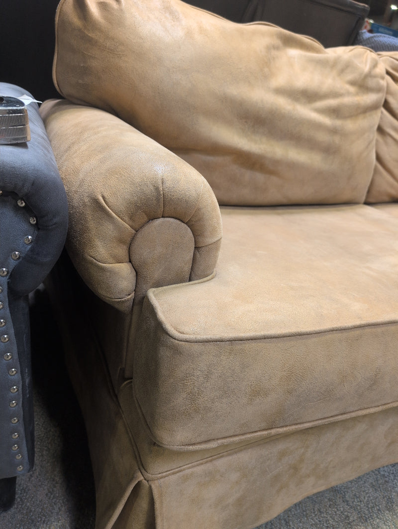 Tan Sofa with Pullout Bed