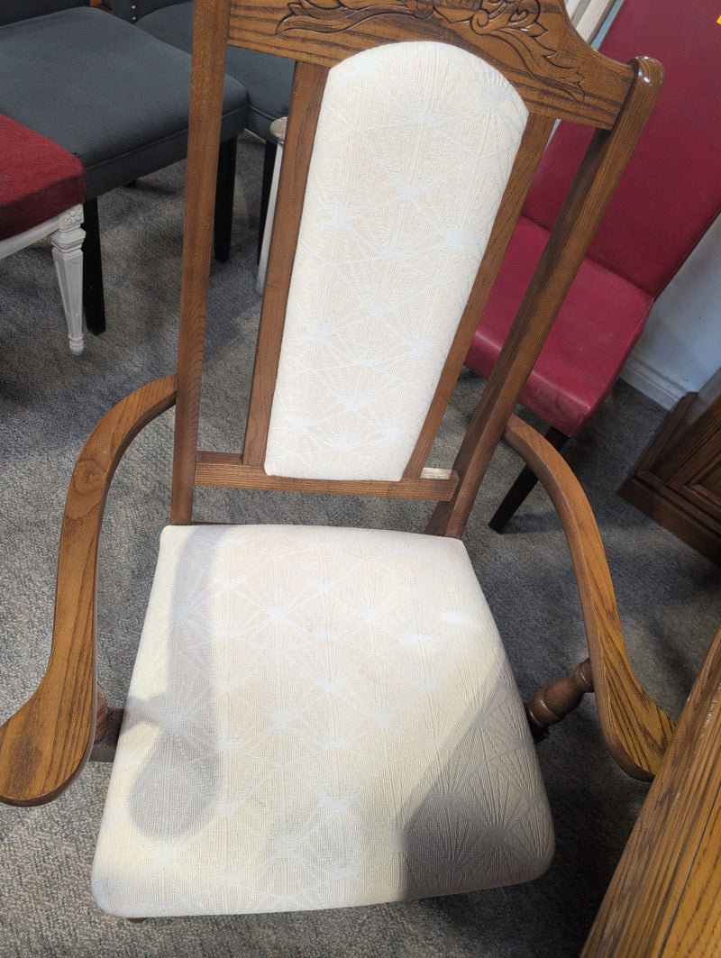 Wooden Dining Table with 6 Matching Chairs