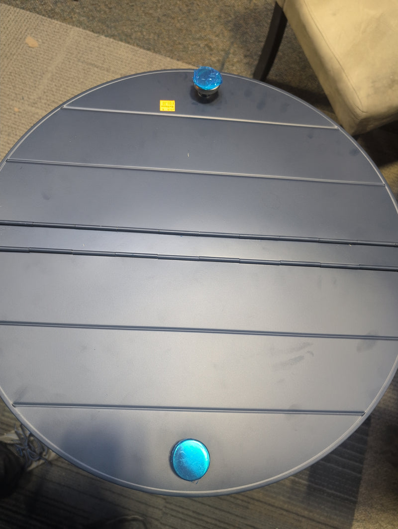 Round Blue Patio Beverage Cooler