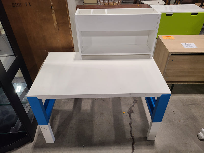 IKEA PÅHL Children’s Desk with Desktop Hutch & Matching Blue Desk Chair