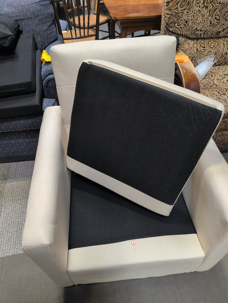 Firm White Armchair