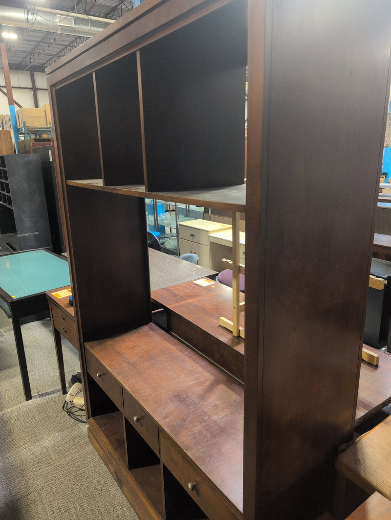 Large TV Stand with Drawers and Compartments