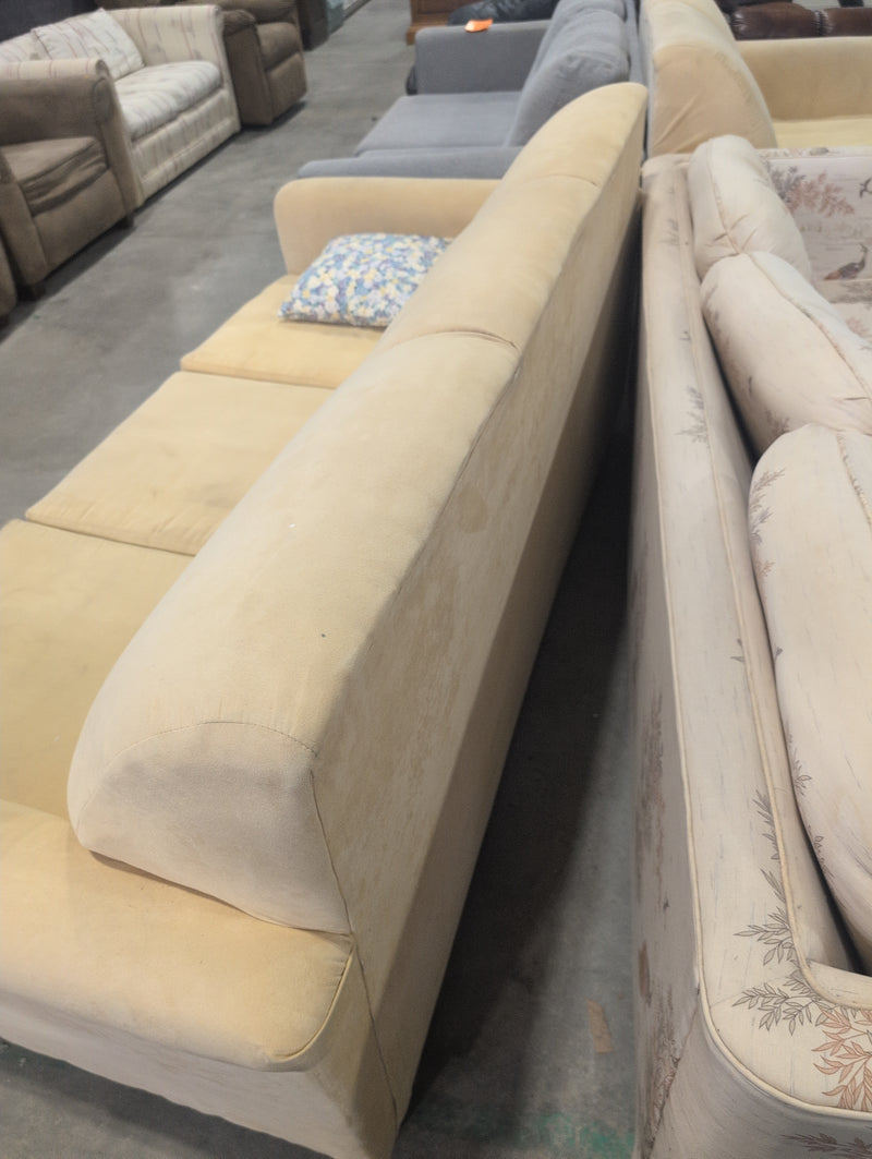 Yellow 3 Seater Sofa with Small Pillow