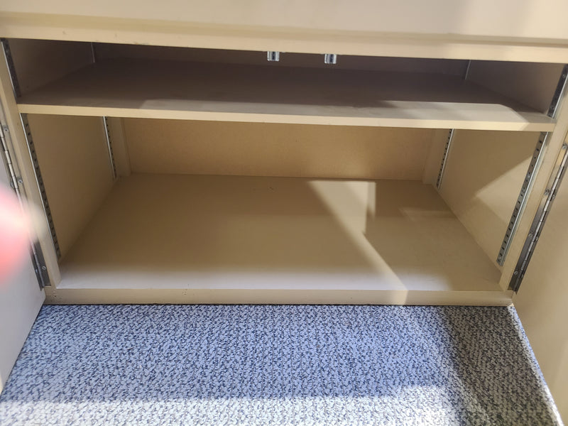 Vintage-Style Beige Desk & Vanity Unit