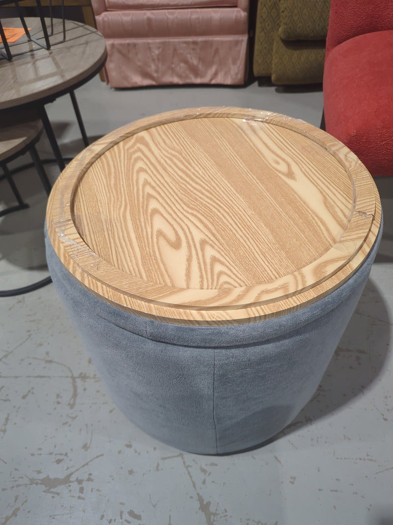 Modern Round Storage Ottoman with Lid