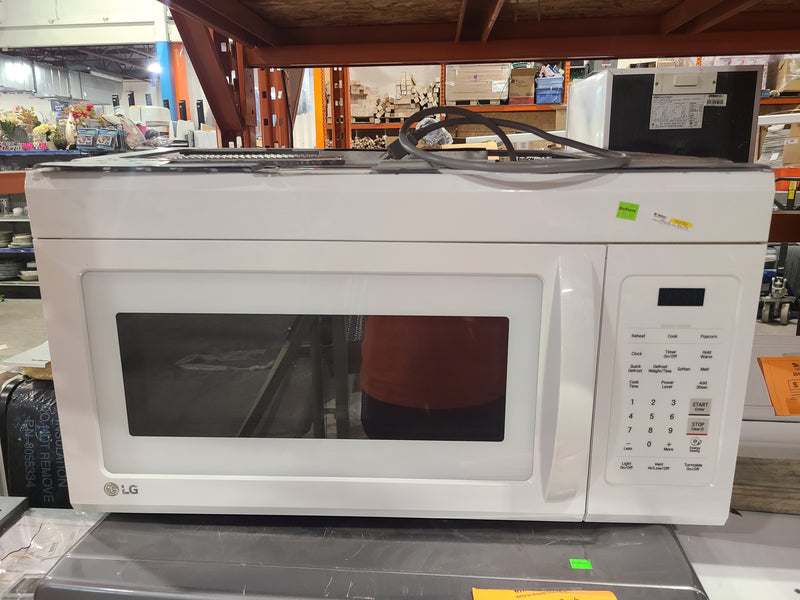 Sleek & Spacious LG Over-the-Range Microwave – Crisp White