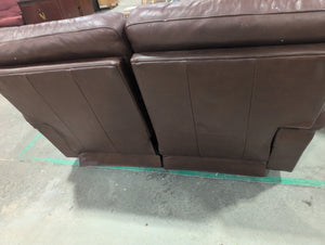 Brown Recliner Loveseat with Footrests