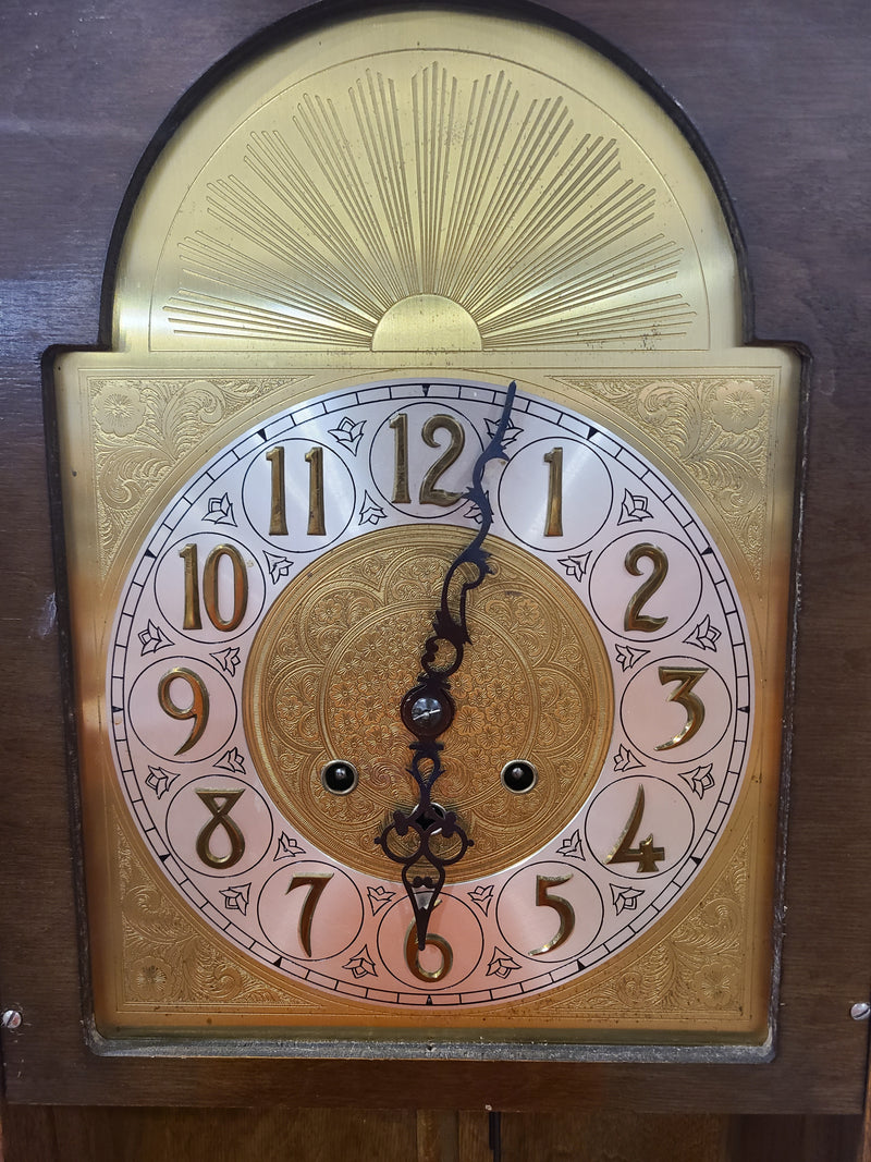 Vintage Blackforest Clock Co. Wood Grandfather Clock