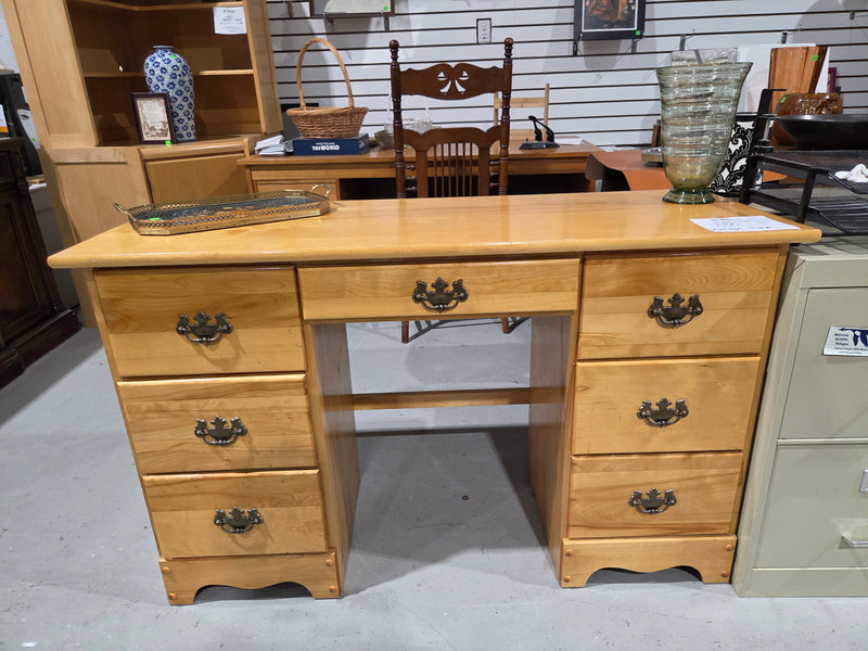 Solid Wood Double-Pedestal Desk